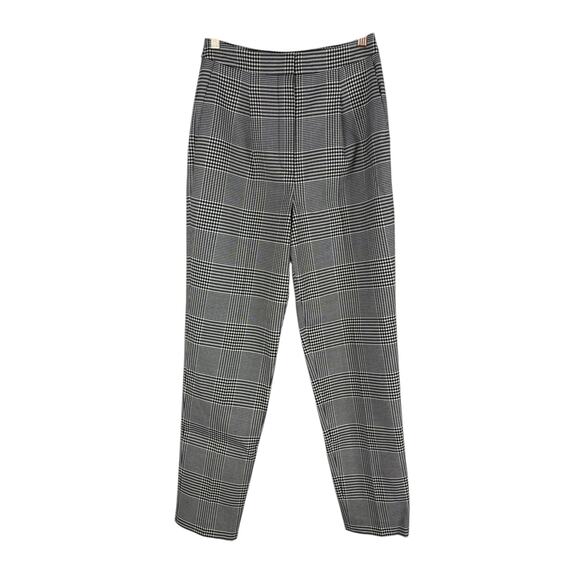 Retrofete Houndstooth Plaid Trouser Pants High Rise Minimalist Casual Sz 25 - Picture 1 of 7